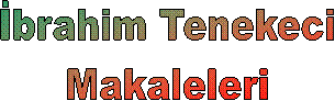 İbrahim Tenekeci
Makaleleri