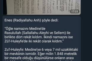 Zulhuleyfe De Kisaltilarak Kilinan Namaz Seferilik Mesafesinin Delili Olabilir Mi