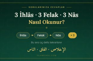 3 İhlâs 3 Felak 3 Nâs nasıl okunur — İhlâs, Felak, Nâs sırasıyla üç defa